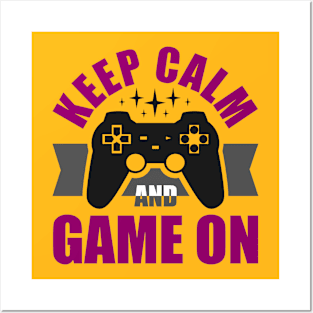 KEEP CALM GAME ON, Gift Gaming Posters and Art